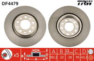 TRW Brake disc DF4479, set of 2 - Brake Disc