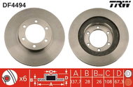 TRW Brake disc DF4494, set of 2 - Brake Disc