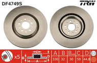 TRW Brake Disc DF4749S, set of 2 - Brake Disc