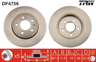 TRW Brake disc DF4756, set of 2 - Brake Disc