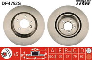 TRW Brake Disc DF4792S, set of 2 - Brake Disc