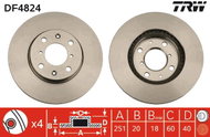 TRW Brake disc DF4824, set of 2 - Brake Disc