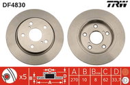 TRW Brake disc DF4830, set of 2 - Brake Disc
