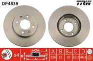 TRW Brake disc DF4839, set of 2 - Brake Disc