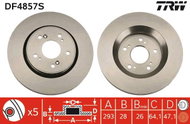 TRW Brake disc DF4857S, set of 2 - Brake Disc