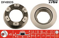 TRW Brake Disc DF4993S, set of 2 - Brake Disc
