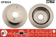 TRW Brake disc DF6024, set of 2 - Brake Disc
