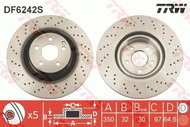 TRW Brake Disc DF6242S, set of 2 - Brake Disc