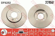 TRW Brake disc DF6252, set of 2 - Brake Disc
