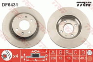 TRW Brake disc DF6431, set of 2 - Brake Disc