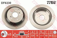 TRW Brake disc DF6330, set of 2 - Brake Disc