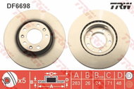 TRW Brake disc DF6698, set of 2 - Brake Disc
