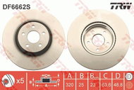 TRW Brake Disc DF6662S, set of 2 - Brake Disc