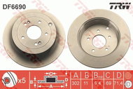 TRW Brake disc DF6690, set of 2 - Brake Disc