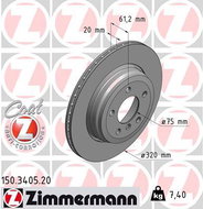 ZIMMERMANN Brake Disc 150.3405.20 - Brake Disc