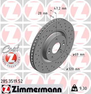 ZIMMERMANN Brake Disc 285.3519.52 - Brake Disc