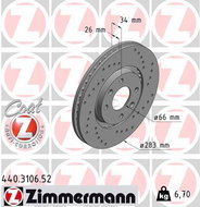 ZIMMERMANN Brake Disc 440.3106.52 - Brake Disc