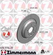 ZIMMERMANN Brake Disc 610.3714.20 - Brake Disc