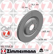 ZIMMERMANN Brake Disc 100.3358.20 - Brake Disc