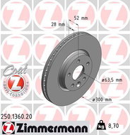 ZIMMERMANN Brake Disc 250.1360.20 - Brake Disc