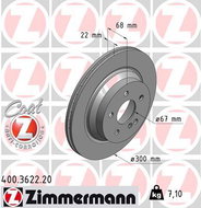 ZIMMERMANN Brake Disc 400.3622.20 - Brake Disc