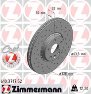 ZIMMERMANN Brake Disc 610.3717.52 - Brake Disc