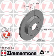 ZIMMERMANN Brake Disc 200.2536.20 - Brake Disc