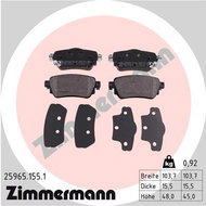 ZIMMERMANN Brake Pads 25965.155.1 - Brake Pads
