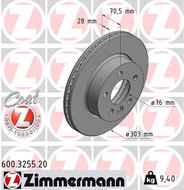 ZIMMERMANN Brake Disc 600.3255.20 - Brake Disc