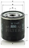 MANN-FILTER W714/3 - Oil Filter