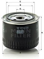 MANN-FILTER W914/26 - Oil Filter
