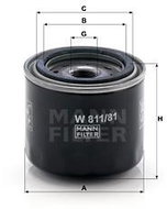 MANN-FILTER W811/81 - Olejový filtr