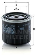 MANN-FILTER W712/31 - Olejový filtr