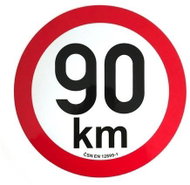 ACI Omezení rychlosti 90 km retroreflexní průměr 200 mm (na přívěsy) - Samolepka omezení rychlosti