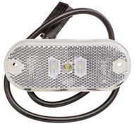 ACI Poziční světlo LED PLR 2002/12-24V oválné bílé (110x45,5 mm) s odrazkou, SNAP-IN, JOKON   L=P - Světlo na vozík