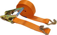 ACI Clamping strap with ratchet, 5 t, double hooks - Tie Down Strap