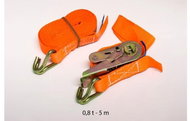 ACI Clamping strap with ratchet, 800 kg, double hooks - Tie Down Strap