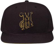 Meguiar's “M“ Logo Snapback - Black Snapka Cap with Embroidered Gold-black 3D Logo “M“ - Cap
