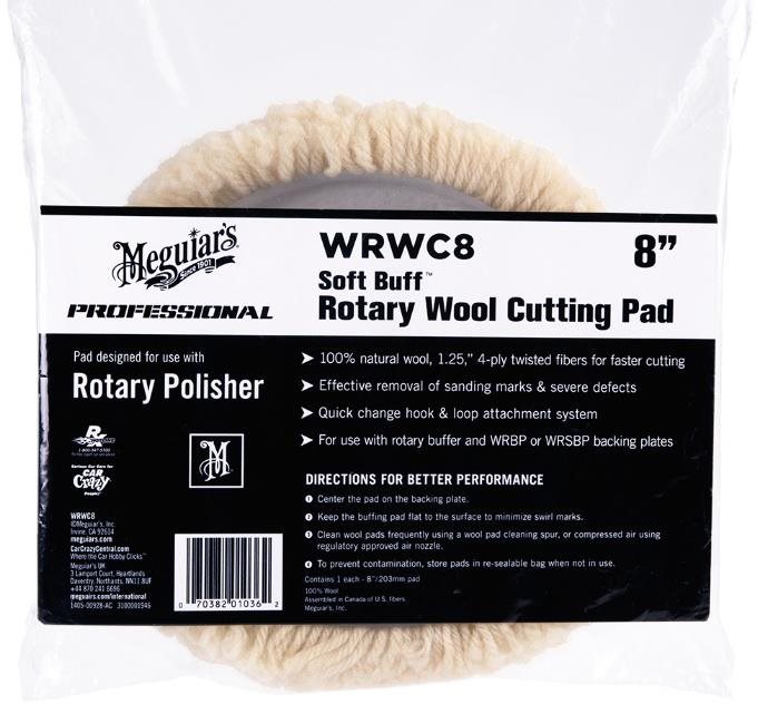 Meguiar's Soft Buff Rotary Wool Pad 8"/200 mm - gyapjú korong