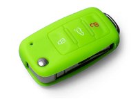 Ochranné silikonové pouzdro na klíč pro VW/Seat/Škoda s vystřelovacím klíčem, barva zelená - Obal na klíče od auta