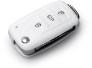 Ochranné silikonové pouzdro na klíč pro VW/Seat/Škoda s vystřelovacím klíčem, barva bílá - Obal na klíče od auta