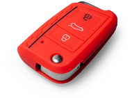 Protective Silicone Key Case for VW/Seat/Skoda Newer Generation, with Ejector Key, Colour - Car Key Case