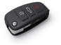 Ochranné silikónové puzdro na kľúč na Audi s vystreľovacím kľúčom, farba čierna - Obal na kľúče od auta