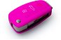 Protective silicone key case for Audi with ejector key, pink - Car Key Case