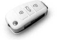 Protective silicone key case for Audi with ejector key, white - Car Key Case
