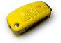 Ochranné silikónové puzdro na kľúč pre Audi s s vystreľovacím kľúčom, farba žltá - Obal na kľúče od auta