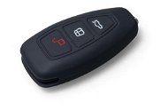 Védő szilikon kulcstartó tok Fordhoz, kilökődő kulcs nélkül, fekete színben - Autókulcs védőtok