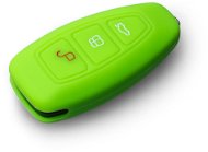 Védő szilikon kulcstartó tok Fordhoz, kilépő kulcs nélkül, zöld színben - Autókulcs védőtok