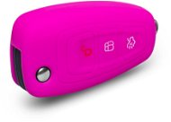 Protective silicone key case for Ford with ejector key, pink - Car Key Case