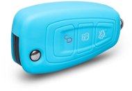 Protective silicone key case for Ford with ejector key, light blue - Car Key Case